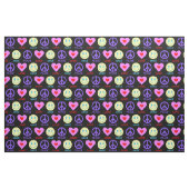 Peace Love Smile Patroon Stof (Fat Quarter)
