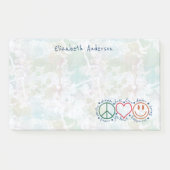 Peace Love Smile personaliseren | Groot Post-it® Notes (Voorkant)