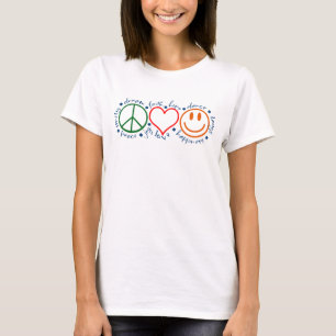 Peace Love Smile Positivity T-shirt