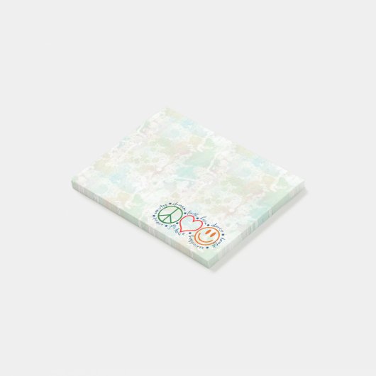 Peace Love Smile Post-it® Notes (Schuin)