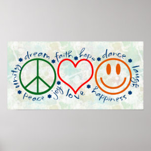 Peace Love Smile Poster
