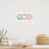 Peace Love Smile Poster (Keuken)