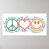 Peace Love Smile Poster (Voorkant)