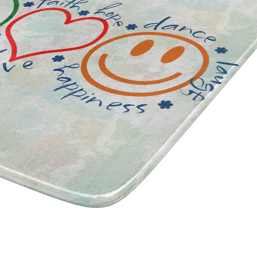 Peace Love Smile Snijplank (Hoek)