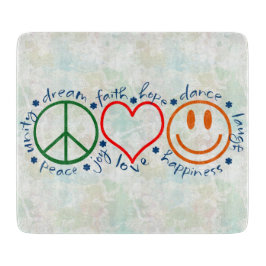 Peace Love Smile Snijplank