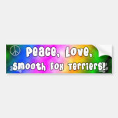 Peace Love Smooth Fox Terriers Bumpersticker (Voorkant)