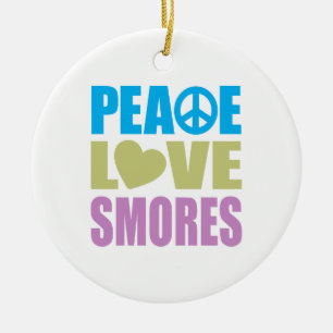 Peace Love Smores Keramisch Ornament