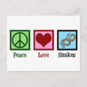 Peace Love Snakes Briefkaart (Voorkant)