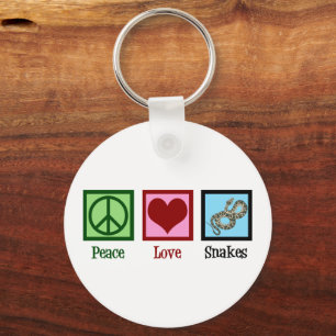 Peace Love Snakes Sleutelhanger