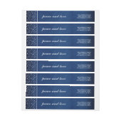 Peace Love Sneeuwsterren Navy Blue Kerstvakantie (Vel)