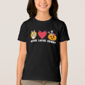 Peace Love Snoep Tri-Blend Shirt (Voorkant)