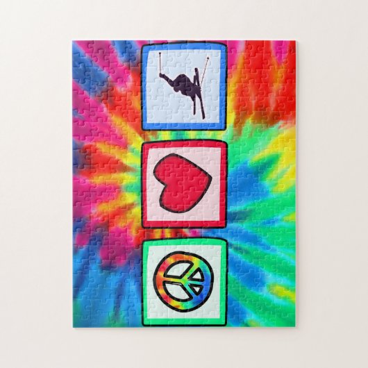 Peace, Love, Snow Skiing Legpuzzel (Verticaal)