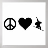 Peace Love Snowboarding Poster (Voorkant)