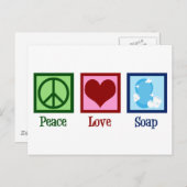 Peace Love Soap Briefkaart (Voorkant / Achterkant)