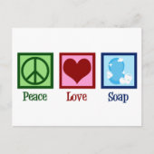 Peace Love Soap Briefkaart (Voorkant)