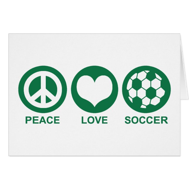 Peace Love Soccer (Voorkant Horizontaal)