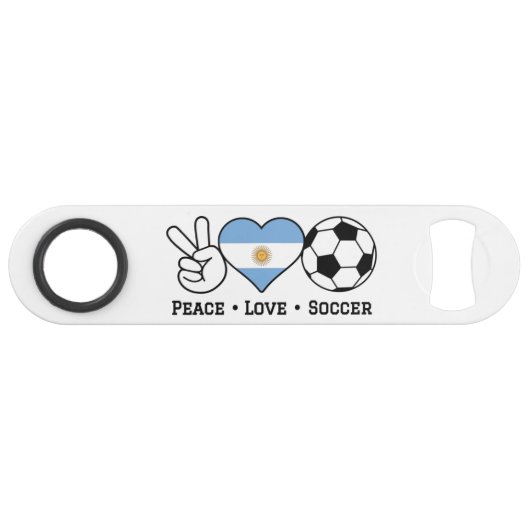 Peace Love Soccer Argentina Bar Key Speed Flessenopener (Voorkant (Horizontaal))