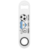 Peace Love Soccer Argentina Bar Key Speed Flessenopener (Voorkant)