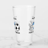 Peace Love Soccer Argentina Glass Cup Glas (Links)