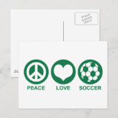 Peace Love Soccer Briefkaart (Voorkant / Achterkant)