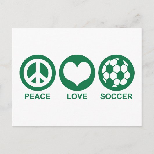 Peace Love Soccer Briefkaart (Voorkant)