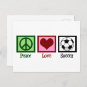 Peace Love Soccer Briefkaart (Voorkant / Achterkant)