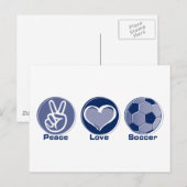 Peace Love Soccer Briefkaart (Voorkant / Achterkant)
