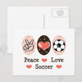 Peace Love Soccer Briefkaart (Voorkant / Achterkant)