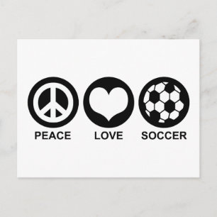 Peace Love Soccer Briefkaart