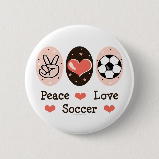 Peace Love Soccer Button (Voorkant)
