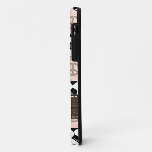 Peace Love Soccer Case-Mate iPhone Case (Achterkant/links)