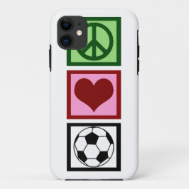 Peace Love Soccer Case-Mate iPhone Case