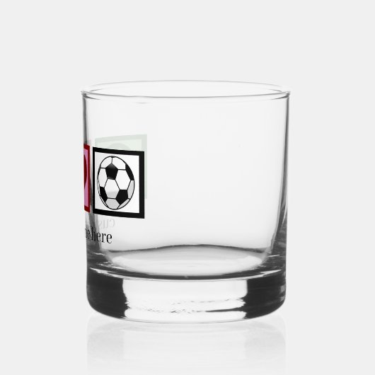 Peace Love Soccer Custom Futbol Player Whisky Glas (Links)