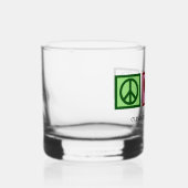 Peace Love Soccer Custom Futbol Player Whisky Glas (Rechts)