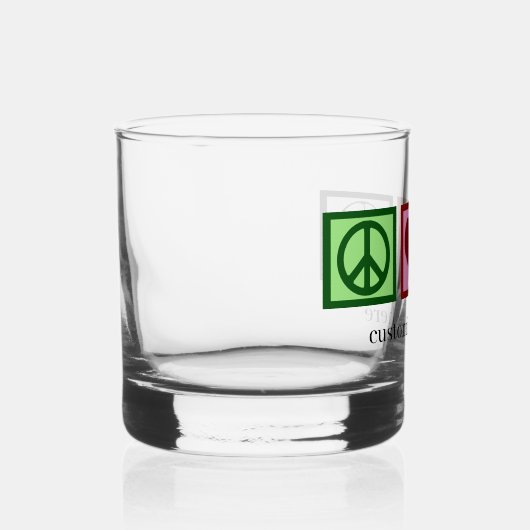 Peace Love Soccer Custom Futbol Player Whisky Glas (Rechts)
