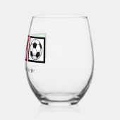 Peace Love Soccer Custom Futbol Player Wijnglas Zonder Voet (Links)