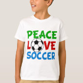 Peace Love Soccer Cute Kinder T-shirt (Voorkant)