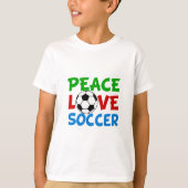 Peace Love Soccer Cute Kinder T-shirt (Voorkant)