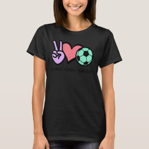 Peace Love Soccer Game Day Soccer Fan T-shirt
