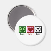 Peace Love Soccer Magneet (Voorkant / Achterkant)