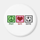 Peace Love Soccer Magneet (Voorkant)