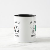 Peace Love Soccer Mok (Midden)