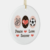 Peace Love Soccer Ornament (Rechts)
