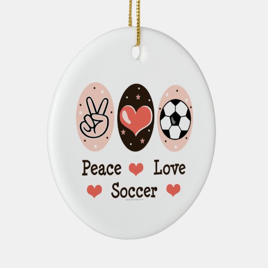 Peace Love Soccer Ornament (Rechts)