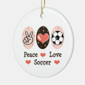 Peace Love Soccer Ornament (Links)