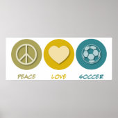 Peace Love Soccer Poster (Voorkant)