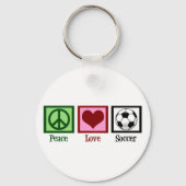 Peace Love Soccer Sleutelhanger (Voorkant)