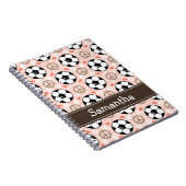 Peace Love Soccer Spiral notebook Journal Notitieboek (Rechterzijde)