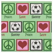 Peace Love Soccer Stof (Close Up)