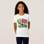 Peace Love Soccer T-shirt (Voorkant volledig)